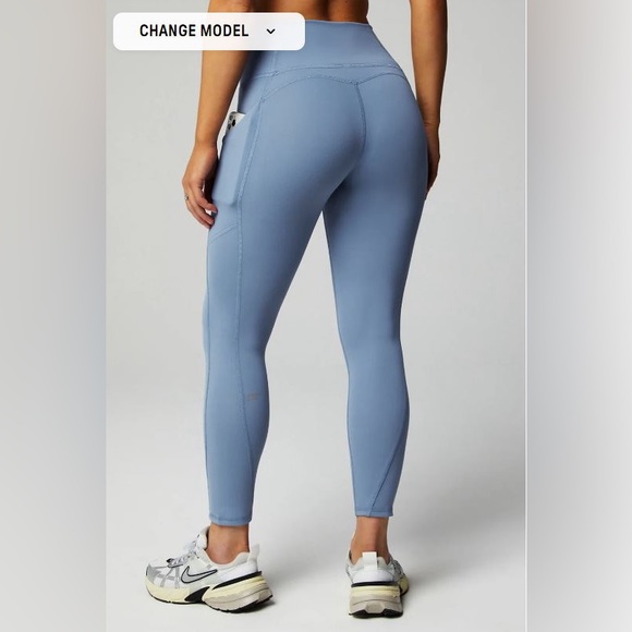 NWT- Fabletics PureLuxe HW Pocket Full length Legging-ELEMENTAL BLUE (27inch) - Picture 8 of 11
